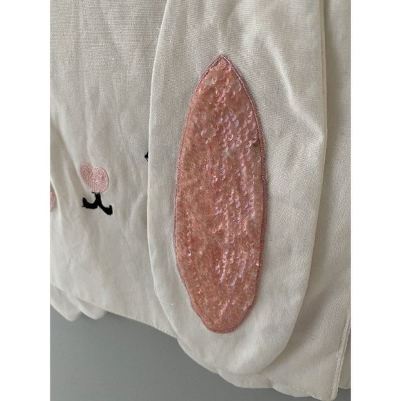 Bunny Rabbit Easter Table Runner Sequins Floppy Ears Isaac Mizrahi 14x72 New - Picture 3 of 10